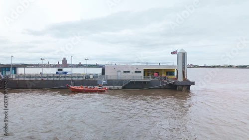 Liverpool Pier Head Ferry Terminal and Mersey River