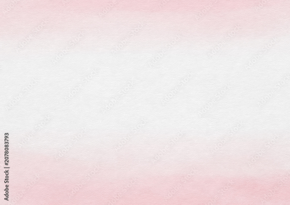 Fototapeta premium Soft pink watercolor gradient background with a bright white center. Delicate pastel hand-painted texture perfect for wedding invitations, baby shower designs, branding, stationery, and elegant printa