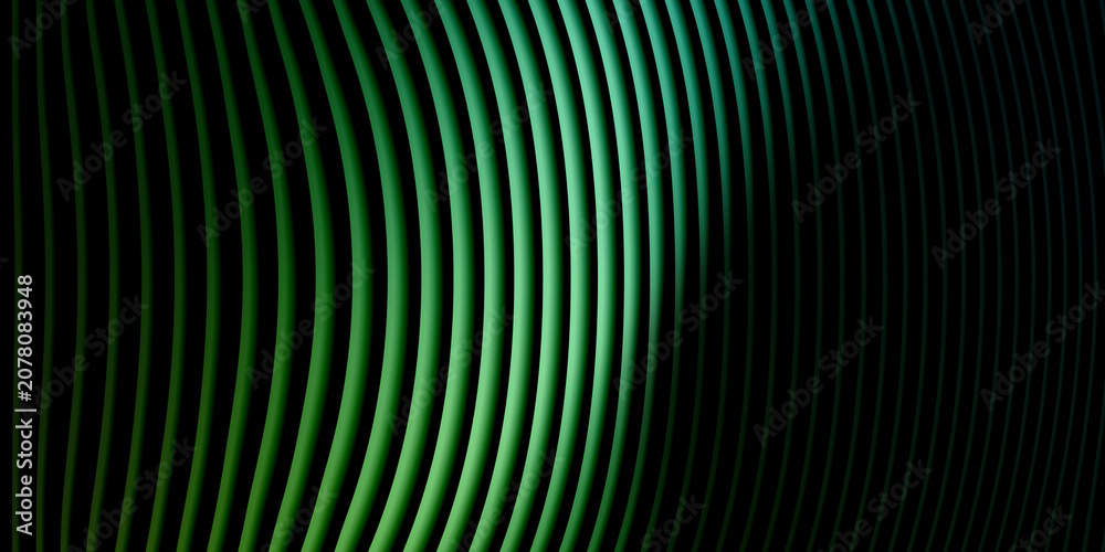 Obraz premium Curved green striped texture abstract background with abstract, background