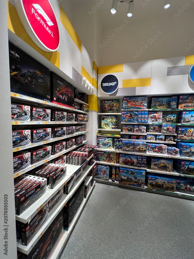 Obraz premium Milan, Italy June 10, 2026 Lego F1 section