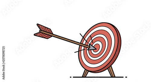 Bullseye Target with Arrow in Center