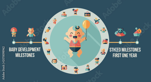Baby Development Milestones First Year Infographic 2.