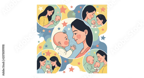 Mother and Baby Moments of Love and Connection.