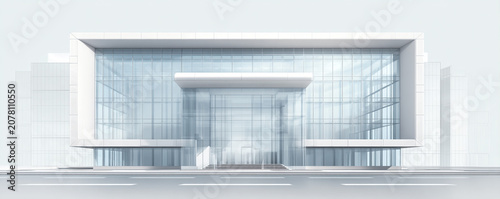 Sleek minimalist office building logo, glass facade icon with subtle shadows, clean white background, 32k ultra HD