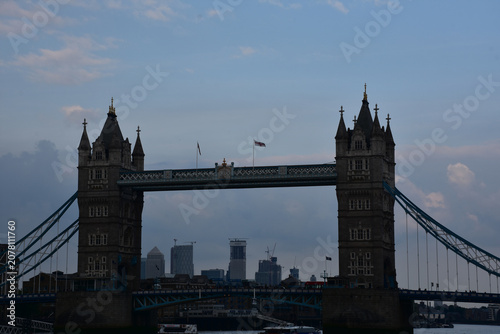 Fotografi Victorian Tower Bridge Heritage Site Over River Thames London