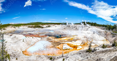 Scenic panorama of Norris Porcelain Basin