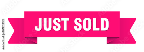 Obraz na płótnie just sold ribbon isolated on transparent background