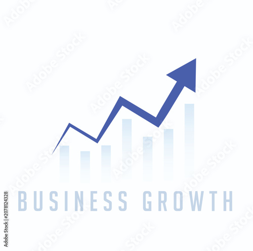 corporate leading growth arrow graph background design
