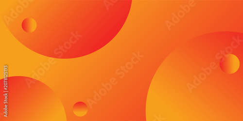 Abstract Orange Gradient Background with Modern Circular Shapes and Minimal Geometric Design