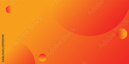 Abstract Orange Gradient Background with Modern Circular Shapes and Minimal Geometric Design
