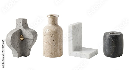 Obraz na plátně Modern minimalist concrete and marble home decor