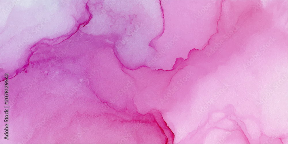 Obraz premium Abstract pink watercolor background with textured paper and fabric pattern, soft silk and grunge art backdrop in violet and red tones, elegant wallpaper design