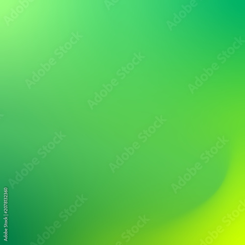 Abstract swirling gradient background with vibrant green and yellow soft light blur