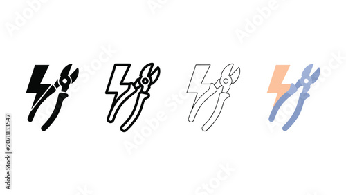 Electric Gear Lightning Icon Evolution