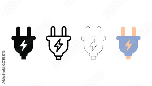 Electric Plug Icon Evolution