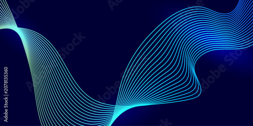 Elegant abstract smooth swoosh speed blue wave modern stream background.