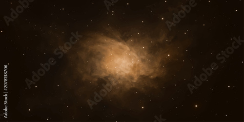 Tableau sur toile A breathtaking nebula glows with ethereal light, set against a backdrop of distant stars in the vast expanse of the cosmos
