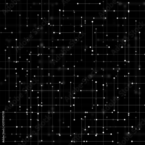The illustration creates a sense of a global network connecting information nodes and symbolizes technological interaction, data exchange.