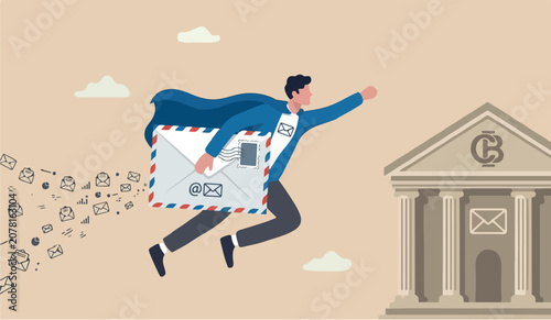 Billede på lærred Email to the go of on thismarketing campaign from subscription, sending message