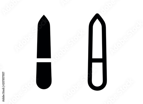 Slika na platnu Nail File Icon Set
