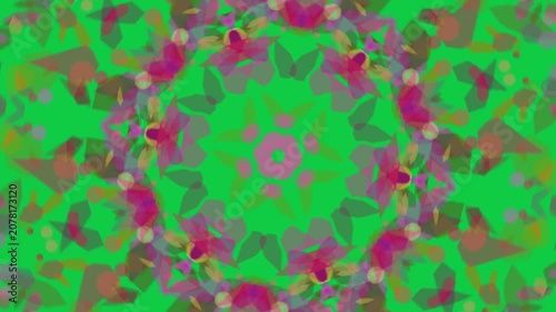 Mandala reacting to core pulse, unfolding, rotating to show floral symmetry on transparent black