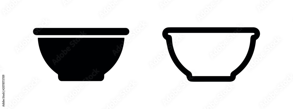 Fototapeta premium Kitchen Mixing Bowl Icon Vector Illustration