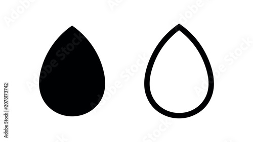 фотографія Water Drop Icon Vector Illustration