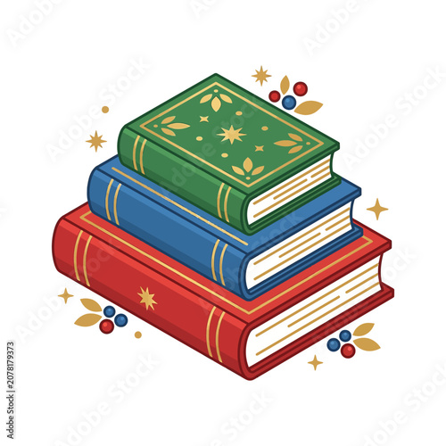 The Image Is An Illustration Of A Stack Of Three Books The Top Book Is
