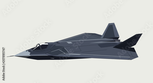 Stealth Jet Fighter Aircraft, Modern Military Aviation, Aerodynamic Design