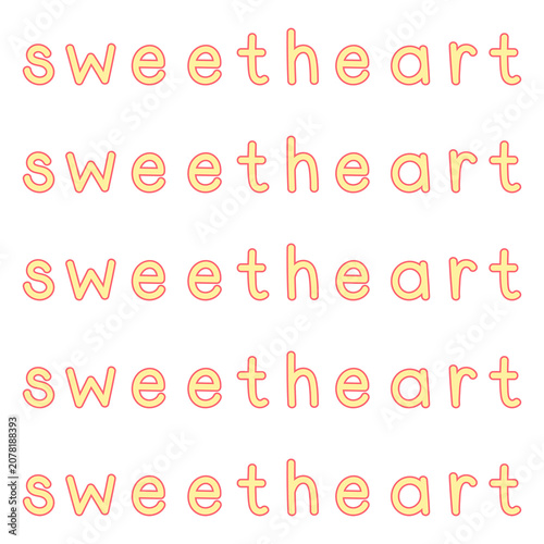 Photography Yellow sweetheart typography design element