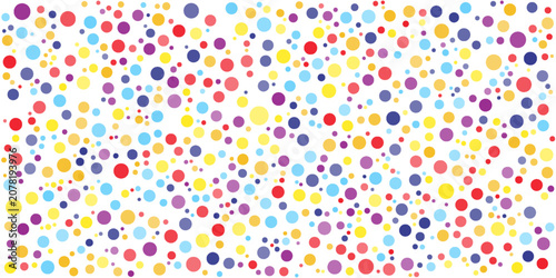 Tableau sur toile Fun colorful circle doodle seamless pattern