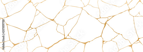 Elegant Gold Kintsugi Lines Abstract Vector Background