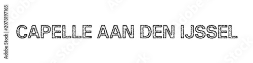 Foto Sketch monochrome Capelle aan den IJssel text design element