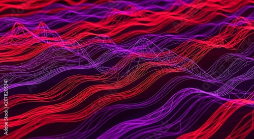 Vibrant Abstract Light Waves in Dynamic Motion.