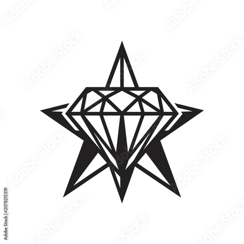 Geometric diamond and star combined logo icon.