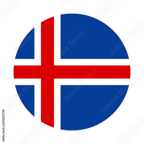 фотографія PNG Icelandic flag circular icon on transparent background