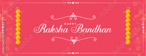 Canvastavla Happy raksha bandhan stylish pink banner