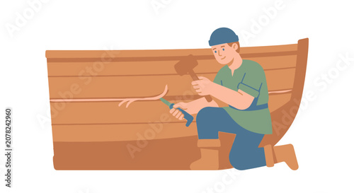 Boat Builder Carpentry Craftsmanship Woodworking Nautical