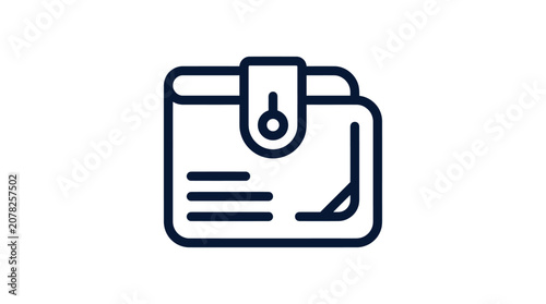Digital wallet icon on screen.