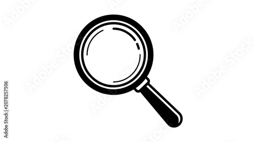 Magnifying Glass Icon Closeup View.