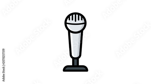 Microphone on a stand alone.