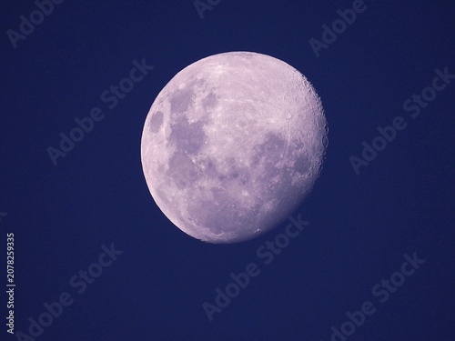 Canvastavla LUNA EN EL CIELO OSCURO Y NOCHE