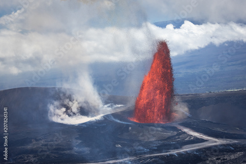 Lava Fountain from Kilauea Volcano on the Big Island of Hawaii