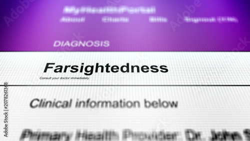 Canvastavla Generic Health Portal with Ear Health Diagnosis - Farsightedness