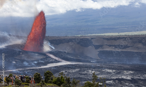 Lava Fountain from Kilauea Volcano on the Big Island of Hawaii