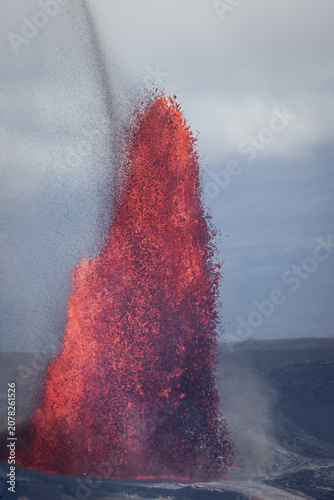 Lava Fountain from Kilauea Volcano on the Big Island of Hawaii