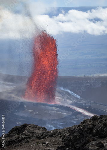 Lava Fountain from Kilauea Volcano on the Big Island of Hawaii