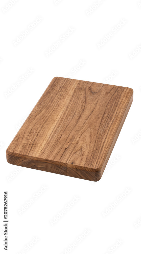 Fototapeta premium Wooden cutting board on transparent background