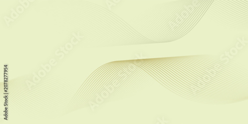 Tablou pe pânză A delicate, translucent golden ribbon gracefully curves and flows across a soft, pale yellow backdrop, creating an elegant and dynamic visual