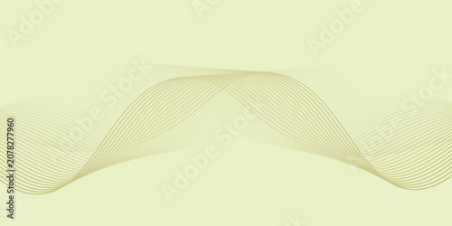 Canvas Print A delicate, translucent golden ribbon gracefully curves and flows across a soft, pale yellow backdrop, creating an elegant and dynamic visual